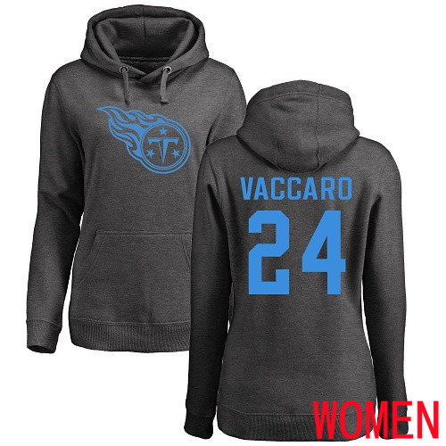 Tennessee Titans Ash Women Kenny Vaccaro One Color NFL Football #24 Pullover Hoodie Sweatshirts->tennessee titans->NFL Jersey